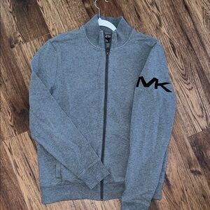Michael Kors Heather Gray Zip-Up Jacket